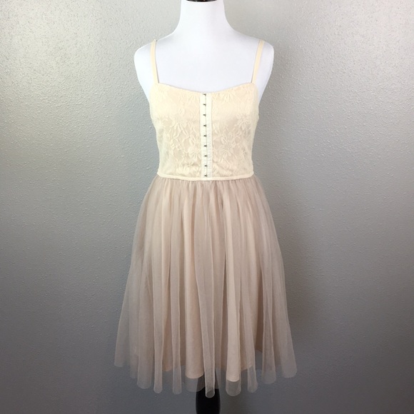 Xhilaration Dresses & Skirts - Corset lace and twill dress